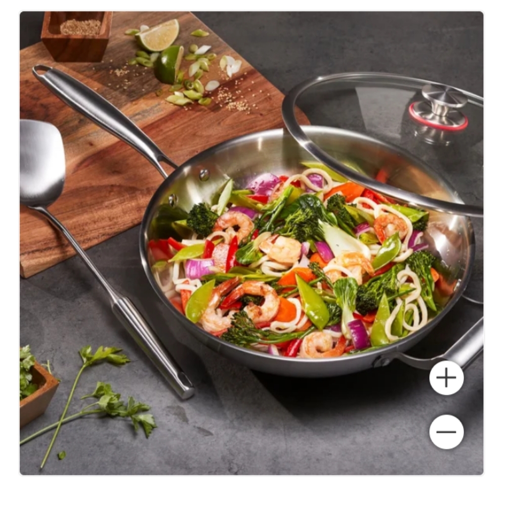 Miu Miu Silver Frying Pan with Glass Lid